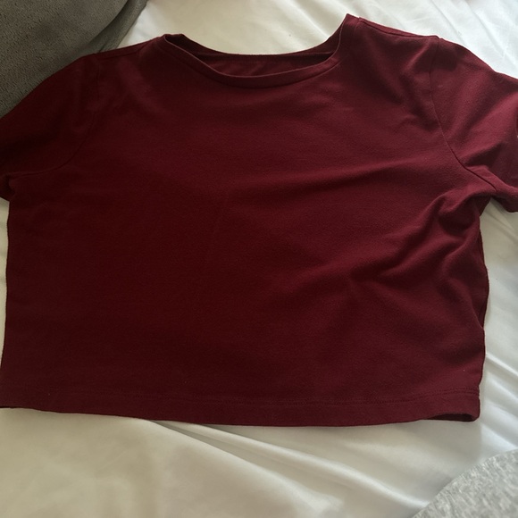 wild fable Tops - Wild Fable Red Crop T-Shirt Short Sleeve